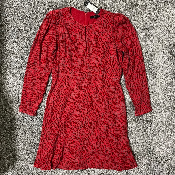 Banana Republic Keyhole Puff Sleeve Dress: new w/ tags; Size 10, Flattering fit - Picture 2 of 16